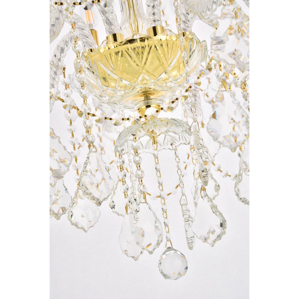 Giselle 12 Light Gold Chandelier Clear Royal Cut Crystal. Picture 3