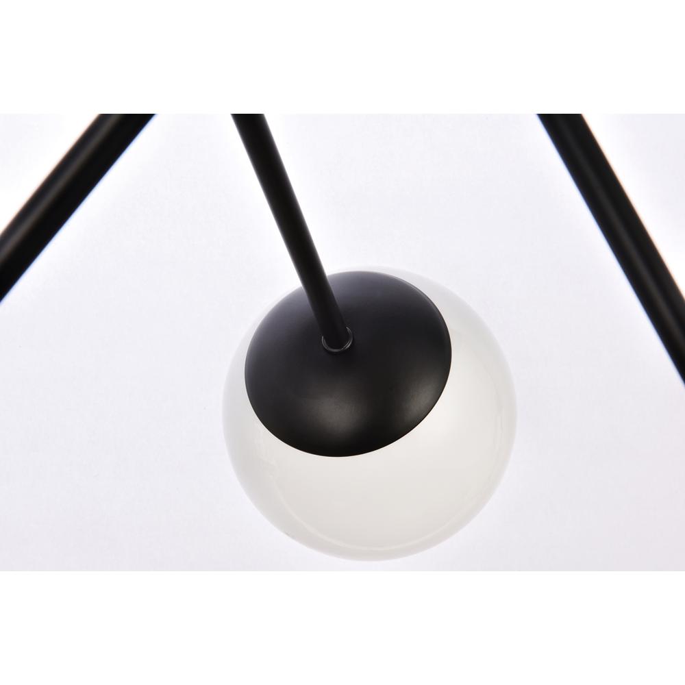 Axl 24 Inch Pendant In Black With White Shade. Picture 5
