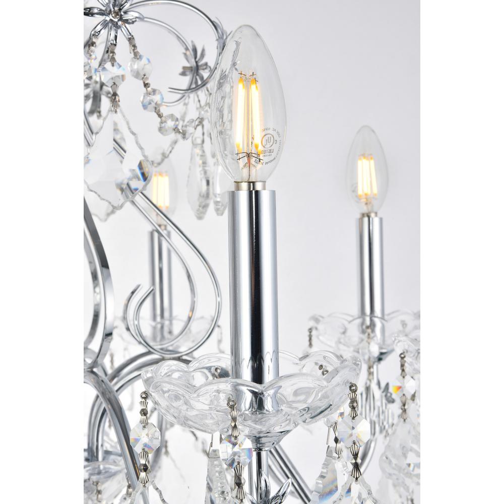 St. Francis 8 Light Chrome Chandelier Clear Royal Cut Crystal. Picture 3