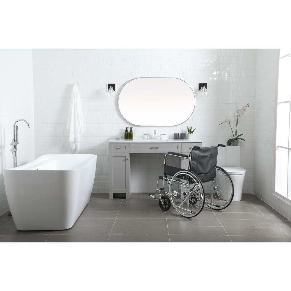 54 Inch Ada Compliant Bathroom Vanity In Grey. Picture 4
