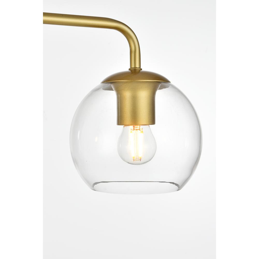 Genesis 2 Light Brass And Clear Bath Sconce. Picture 4