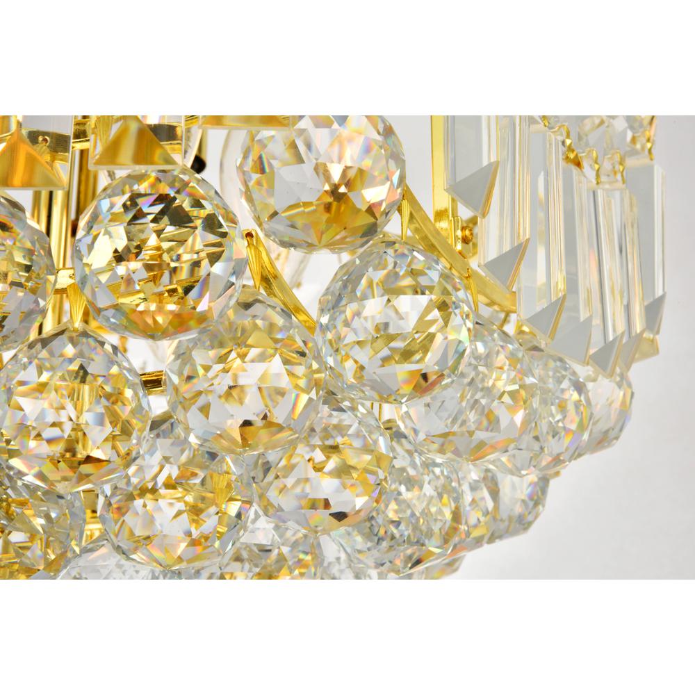 Corona 6 Light Gold Flush Mount Clear Royal Cut Crystal. Picture 5
