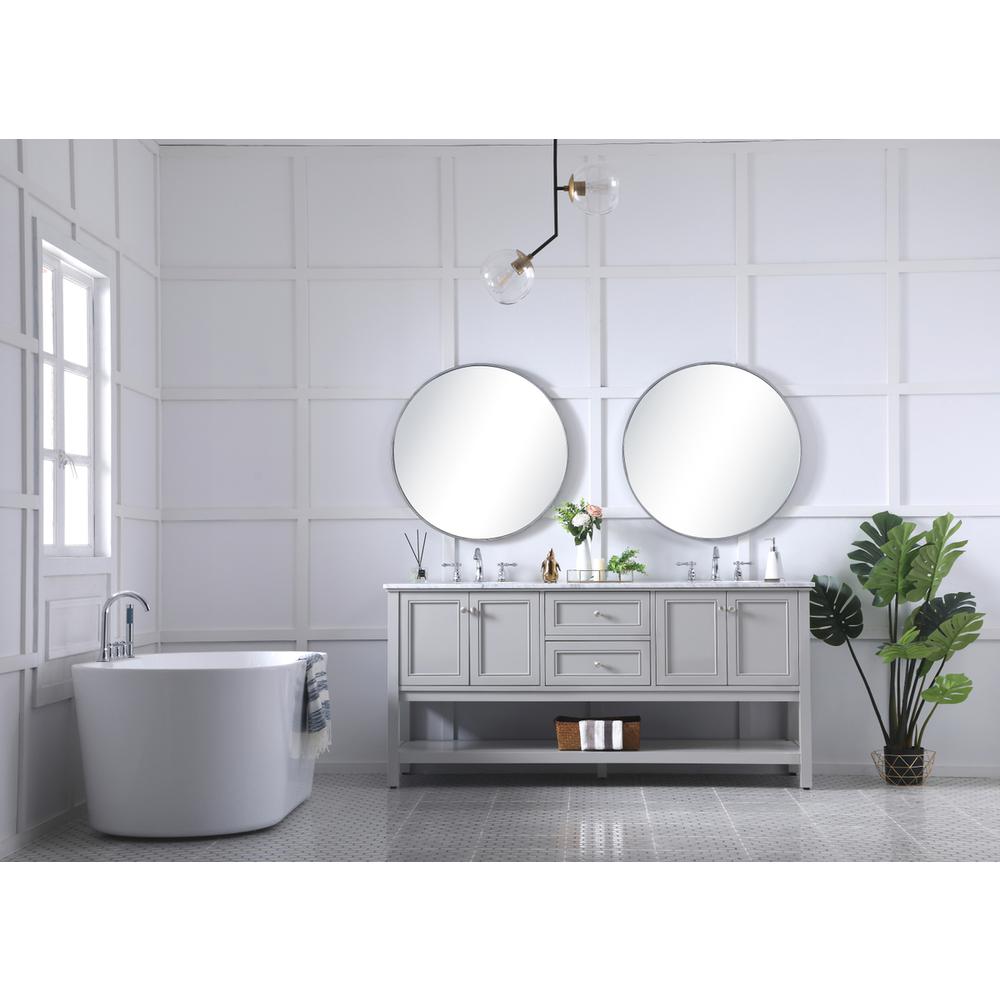 72 In. Double Sink Bathroom Vanity Set In Grey. Picture 8