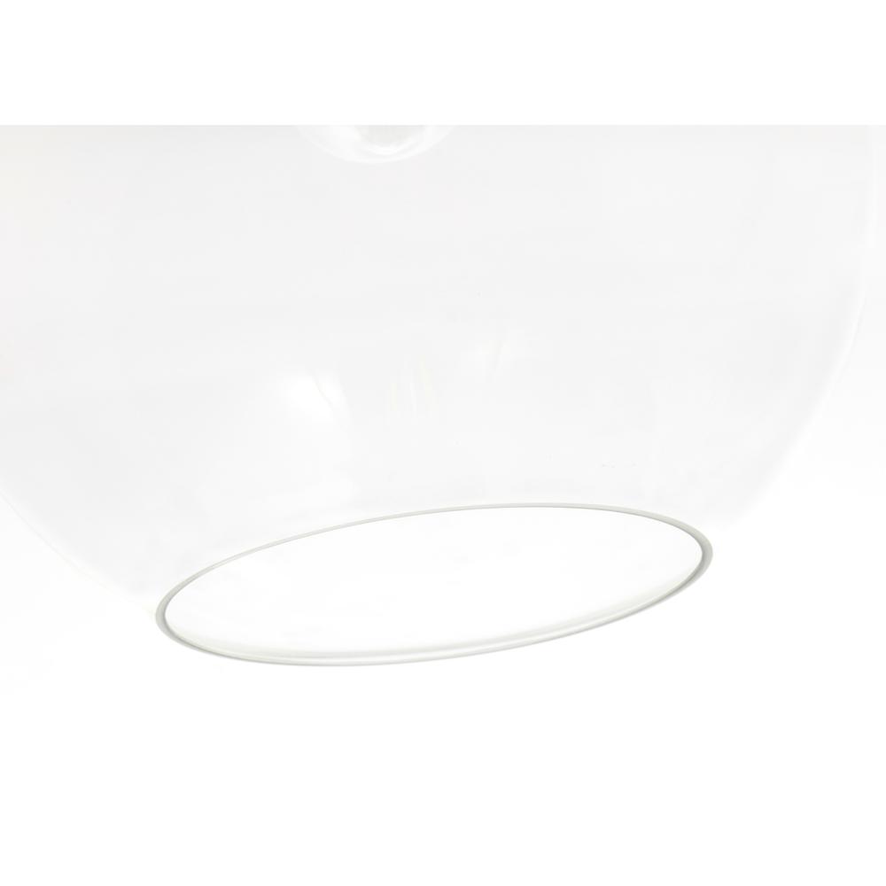 Emett 1 Light Brass And Clear Glass Pendant. Picture 10
