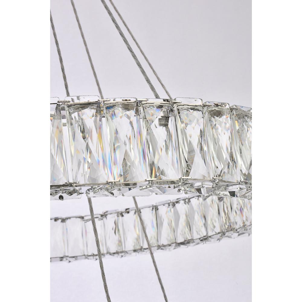 Monroe 28 Inch Led Double Ring Chandelier In Chrome. Picture 5