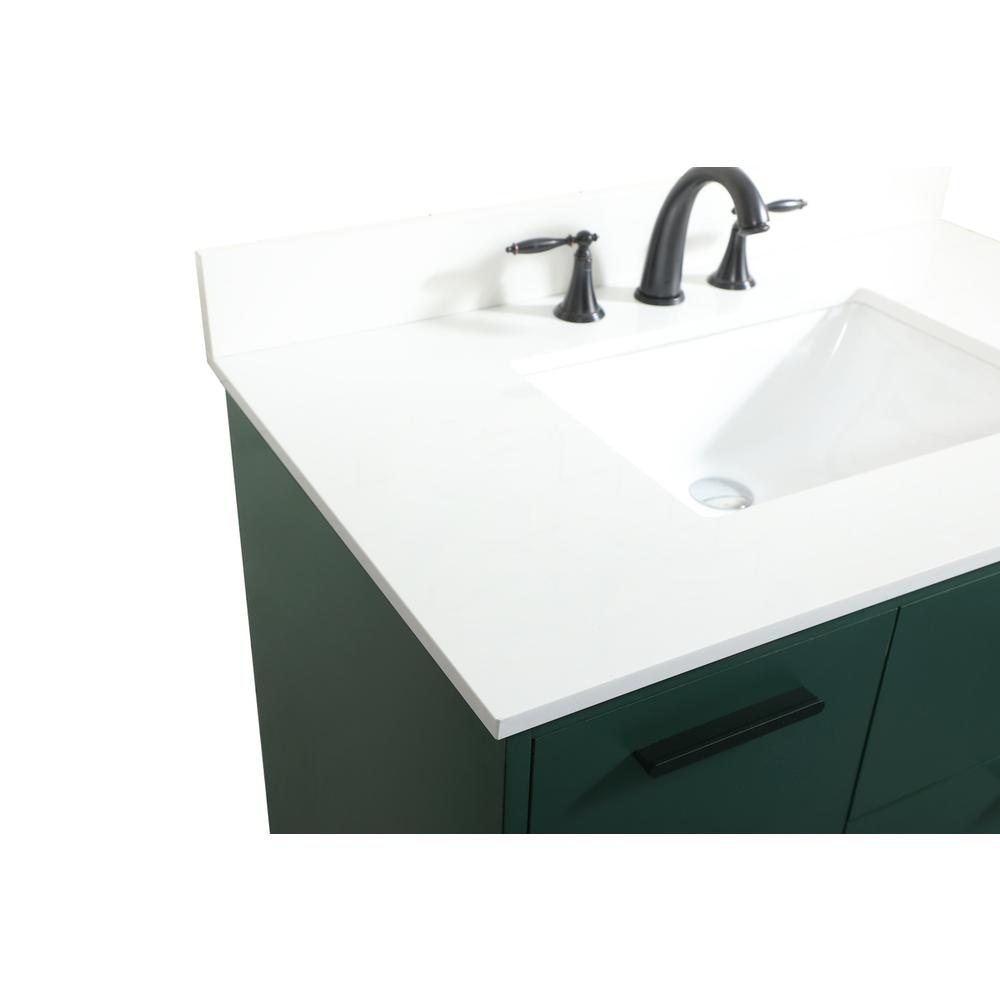 36 Inch Bathroom Vanity In Green With Backsplash. Picture 11
