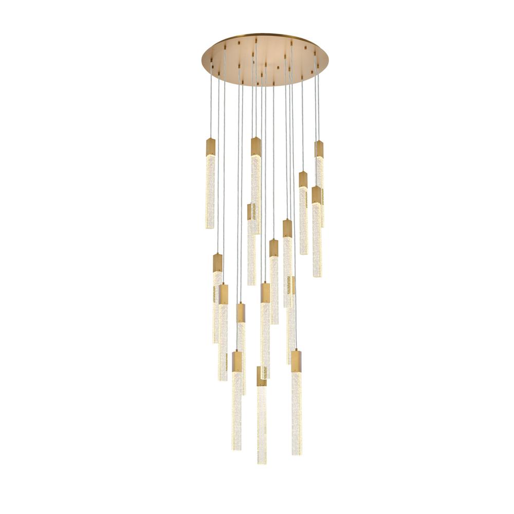 Weston 16 Lights Pendant In Satin Gold. Picture 2