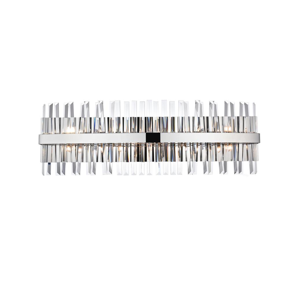 Serephina 36 Inch Crystal Bath Sconce In Chrome. Picture 1