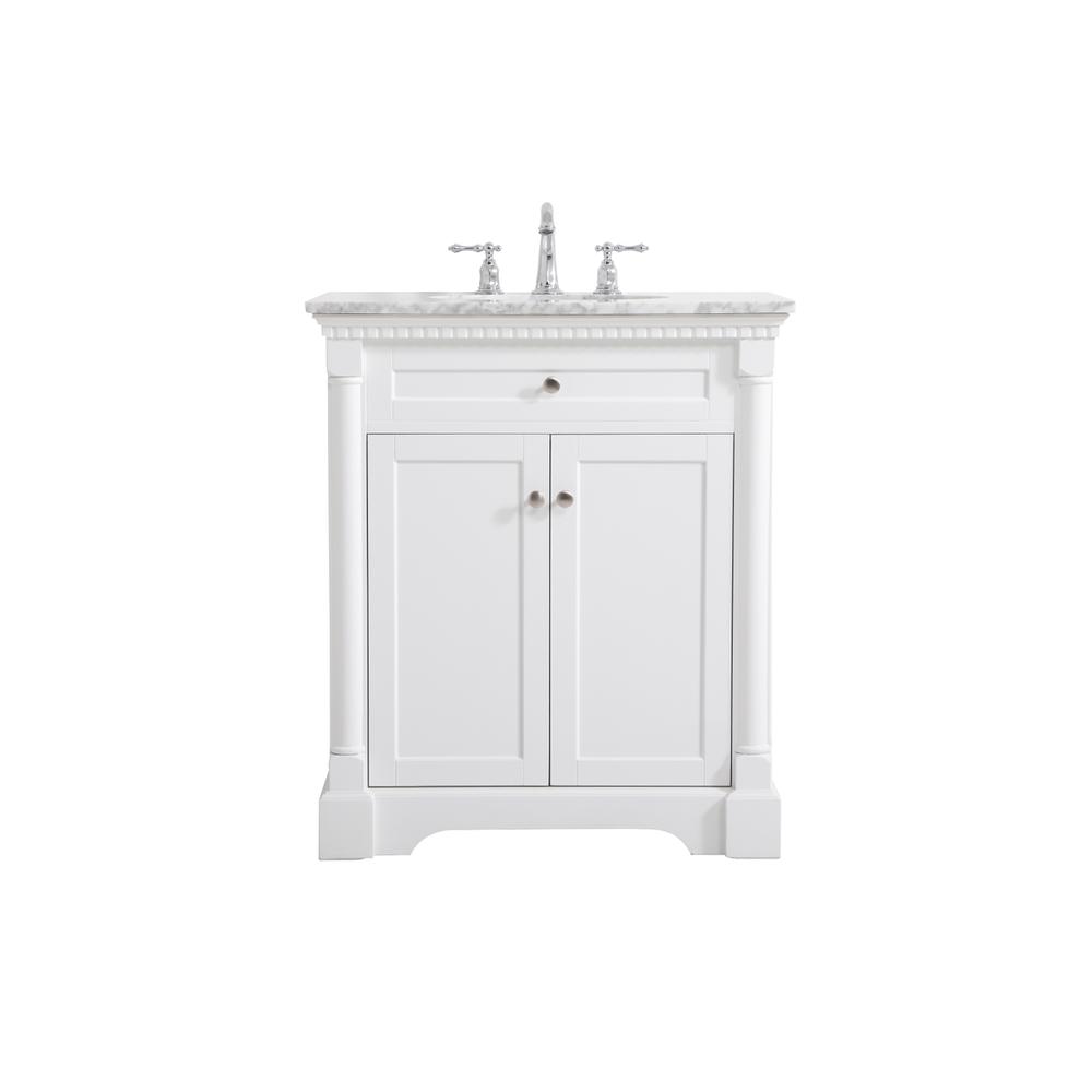 30 Inch Single Bathroom Vanity In  White. Picture 1
