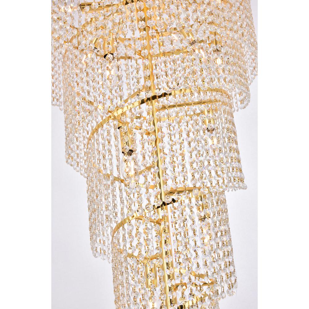 Spiral 22 Light Gold Chandelier Clear Royal Cut Crystal. Picture 3