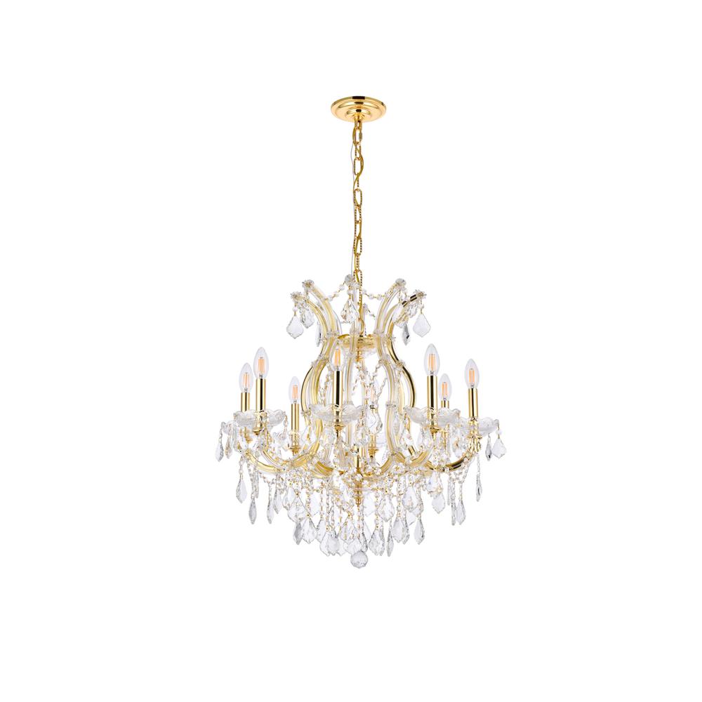 Maria Theresa 9 Light Gold Chandelier Clear Royal Cut Crystal. Picture 6