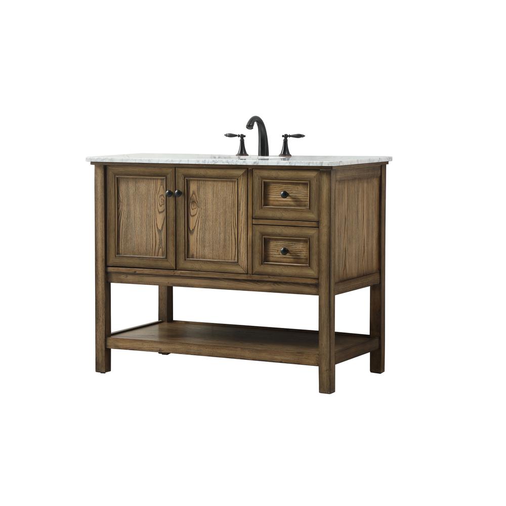 42 Inch Single Bathroom Vanity In Driftwood. Picture 6