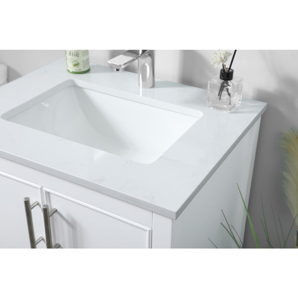 24 Inch Single Bathroom Vanity In White. Picture 5