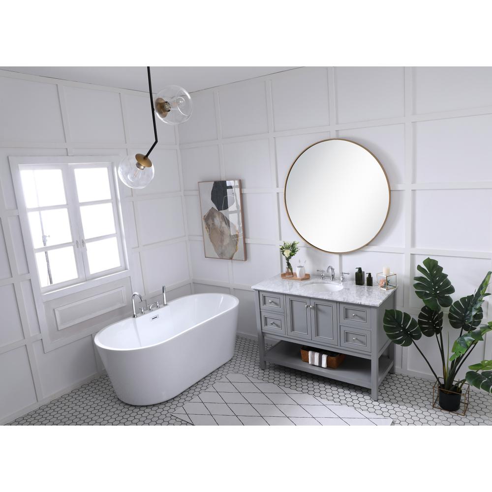 48 In. Single Bathroom Vanity Set In Grey. Picture 11