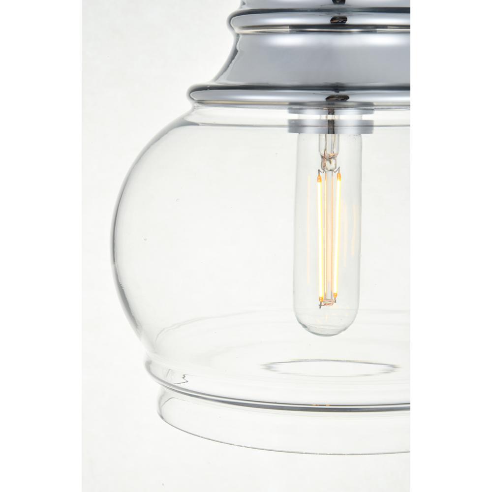 Kenna 1 Light Chrome Pendant With Clear Glass. Picture 4