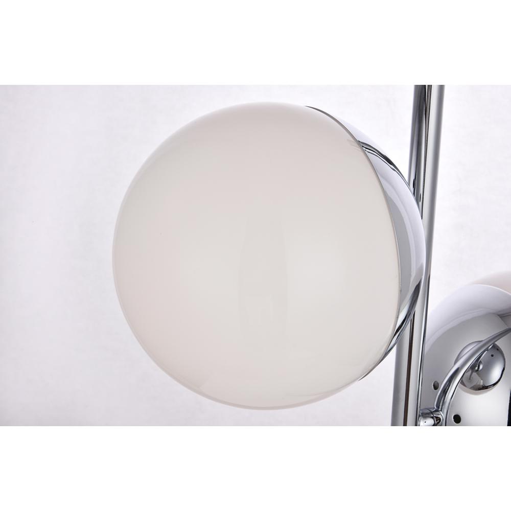 Eclipse 2 Lights Chrome Table Lamp With Frosted White Glass. Picture 3