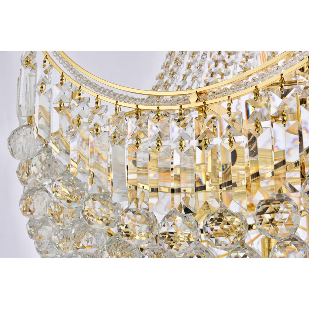 Corona 36 Light Gold Chandelier Clear Royal Cut Crystal. Picture 5