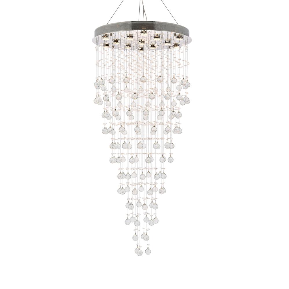 Galaxy 13 Light Chrome Chandelier Clear Royal Cut Crystal. Picture 2