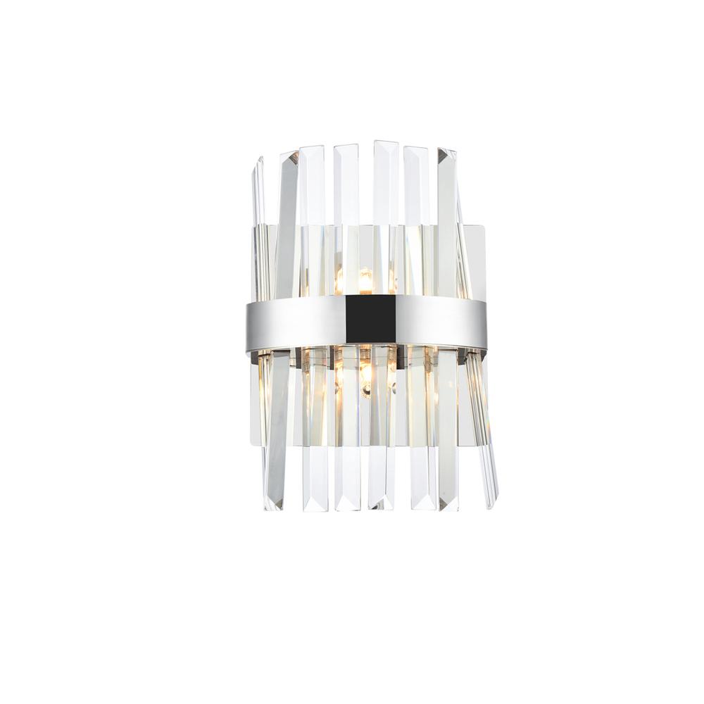 Serephina 8 Inch Crystal Bath Sconce In Chrome. Picture 1