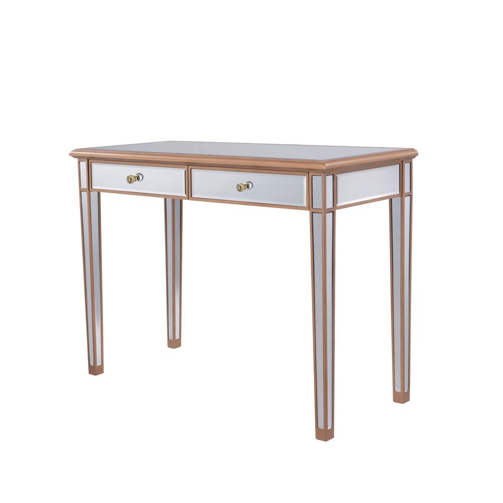 2 Drawers Dressing Table 42 In. X 18 In. X 31 In. In Gold Paint. Picture 3