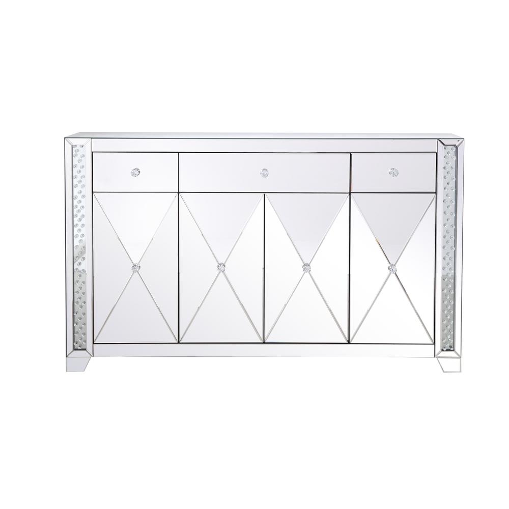 60 In Clear Crystal Mirrored Credenza. Picture 1