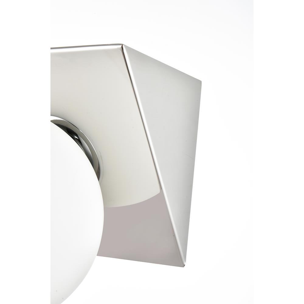 Jillian 2 Light Chrome And Frosted White Bath Sconce. Picture 4