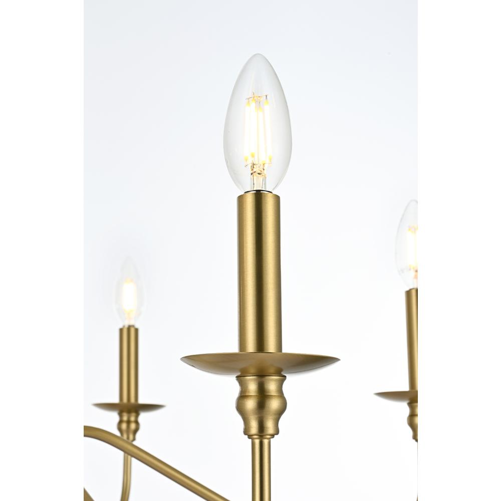 Rohan 60 Inch Chandelier In Satin Gold. Picture 4
