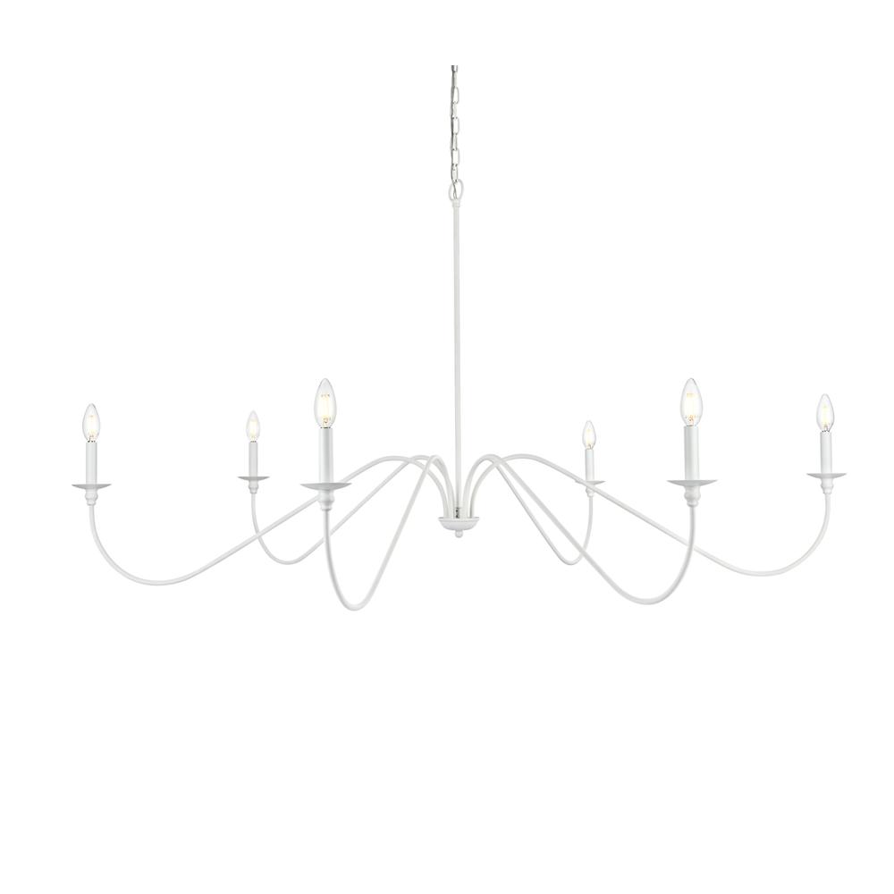 Rohan 60 Inch Chandelier In White. Picture 2