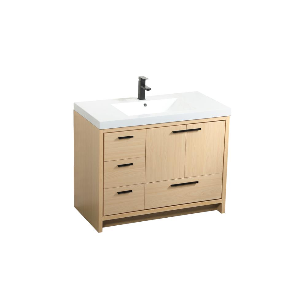 42 Inch Single Bathroom Vanity In Maple. Picture 8