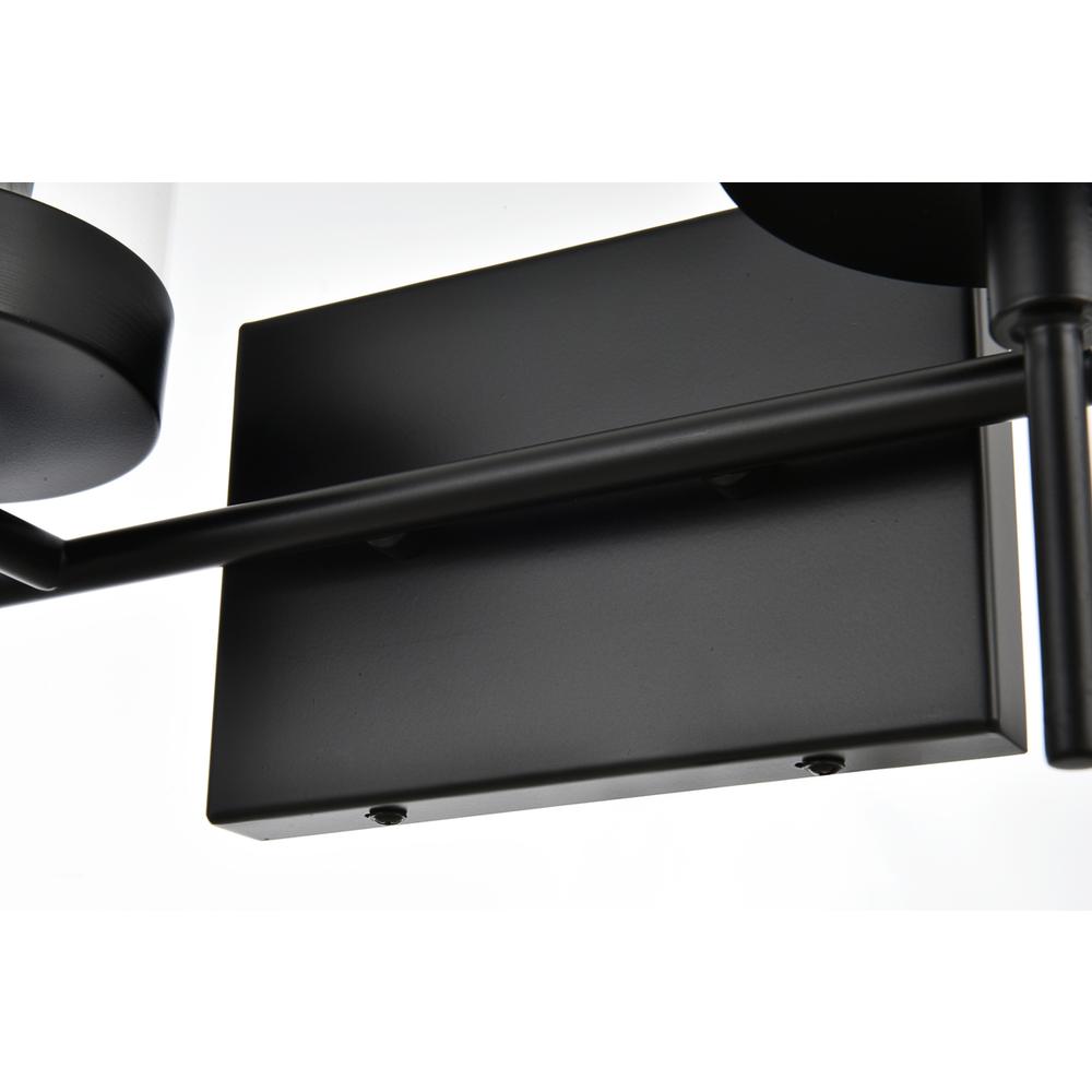 Benny 2 Light Black And Clear Bath Sconce. Picture 6