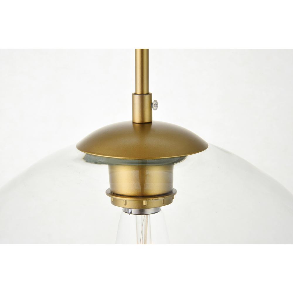 Baxter 1 Light Brass Pendant With Clear Glass. Picture 4