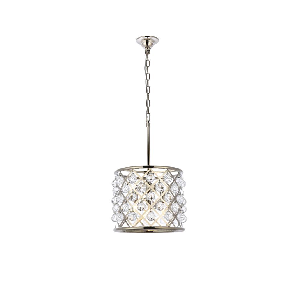Madison 3 Light Polished Nickel Pendant Clear Royal Cut Crystal. Picture 1