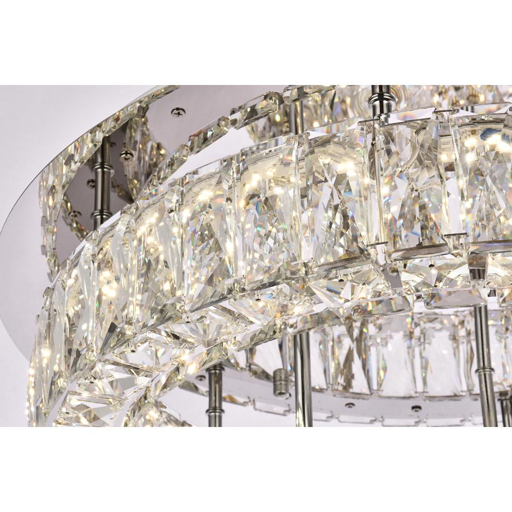 Monroe 22 Inch Led Double Flush Mount In Chrome. Picture 4