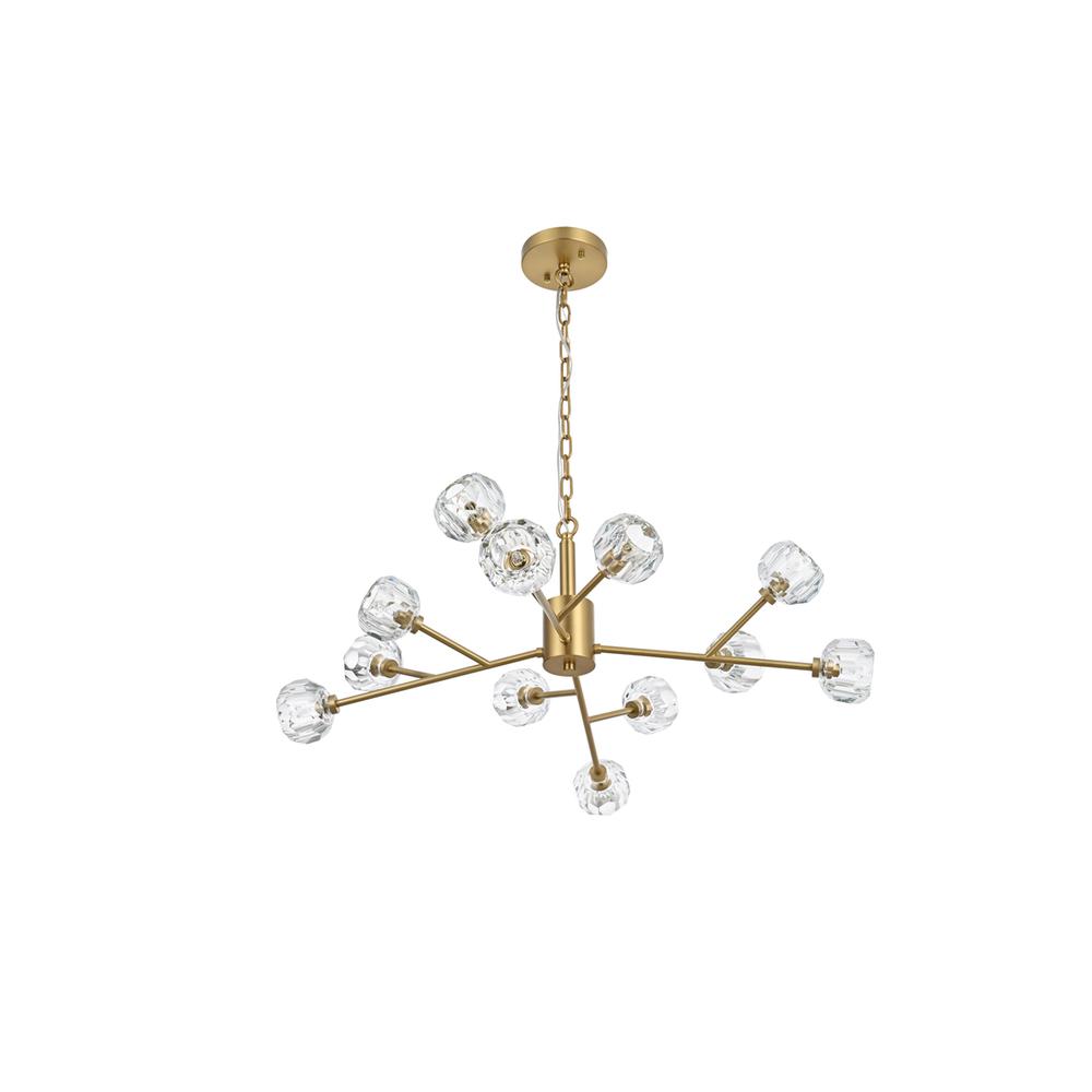 Graham 12 Light Pendant In Gold. Picture 6