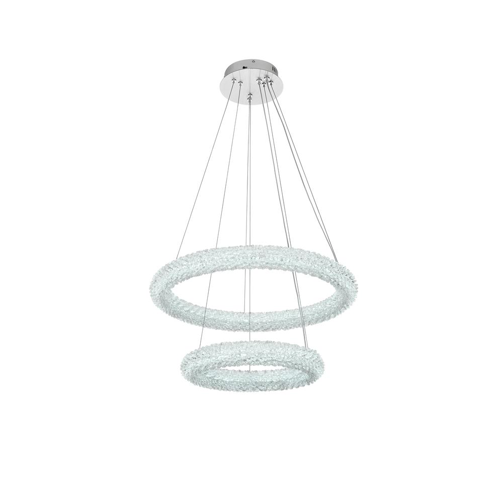 Bowen 24 Inch Adjustable Led Chandelier In Chrome. Picture 3