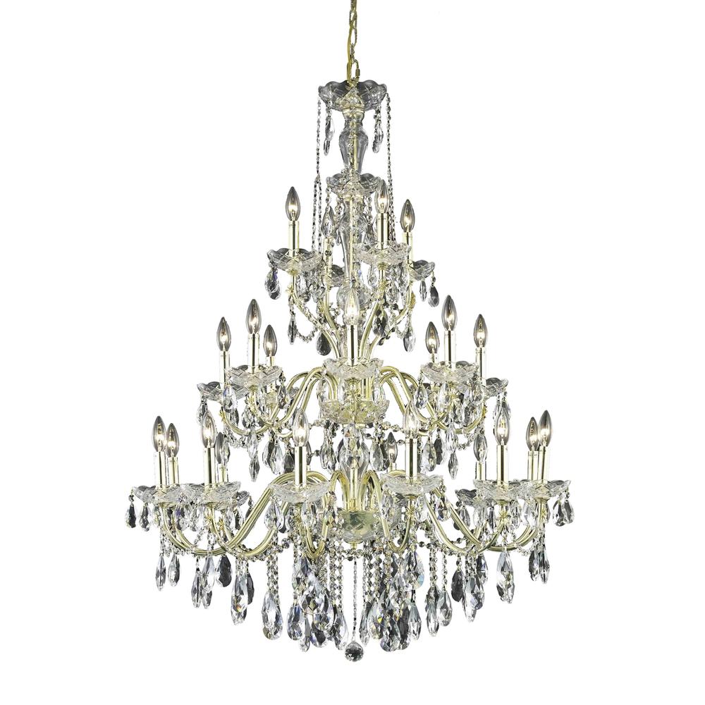 St. Francis 24 Light Gold Chandelier Clear Royal Cut Crystal. Picture 2