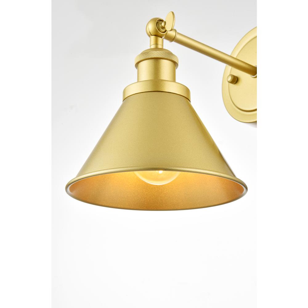 Blaise 1 Light Brass Plug In Wall Sconce. Picture 3
