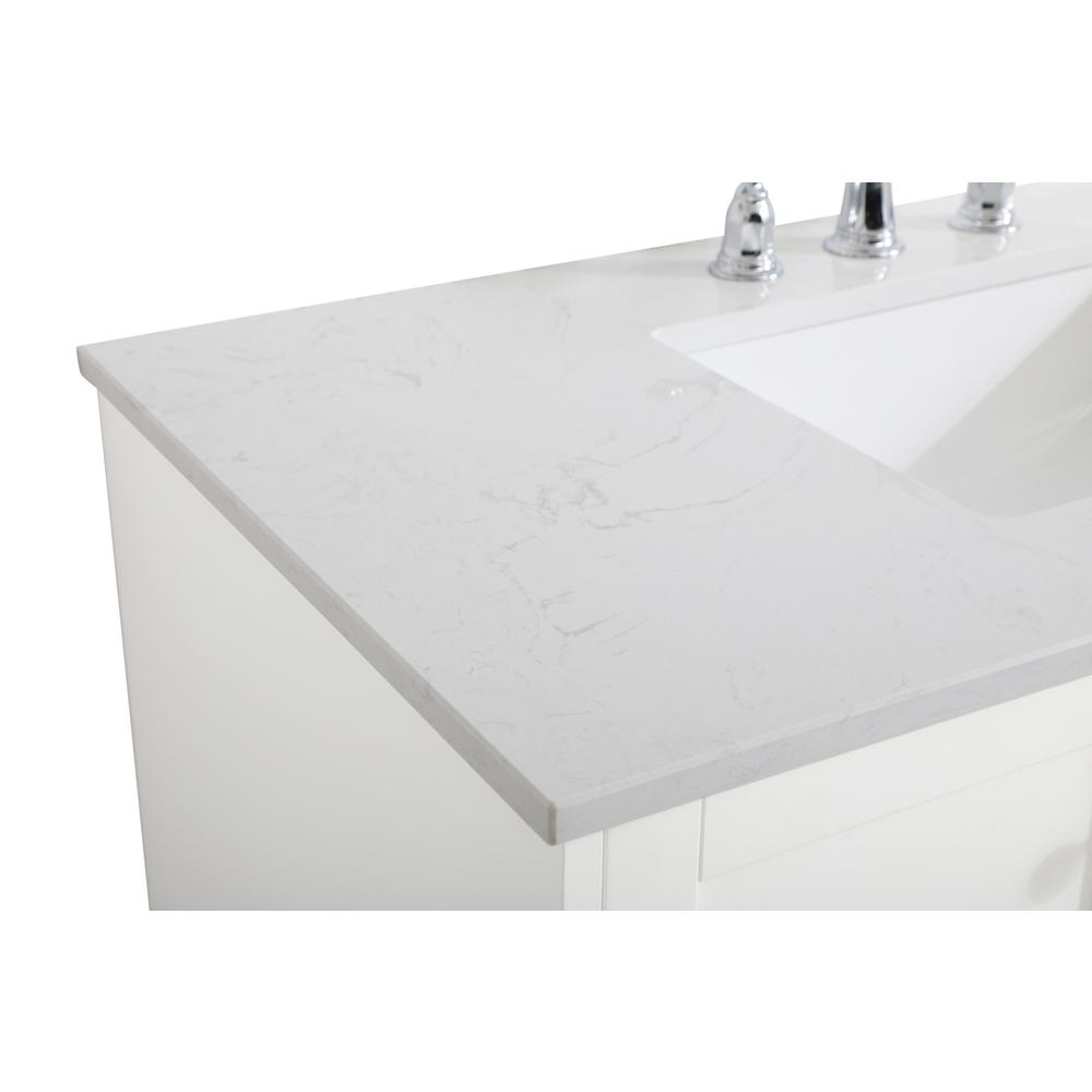 42 Inch Single Bathroom Vanity In White. Picture 11