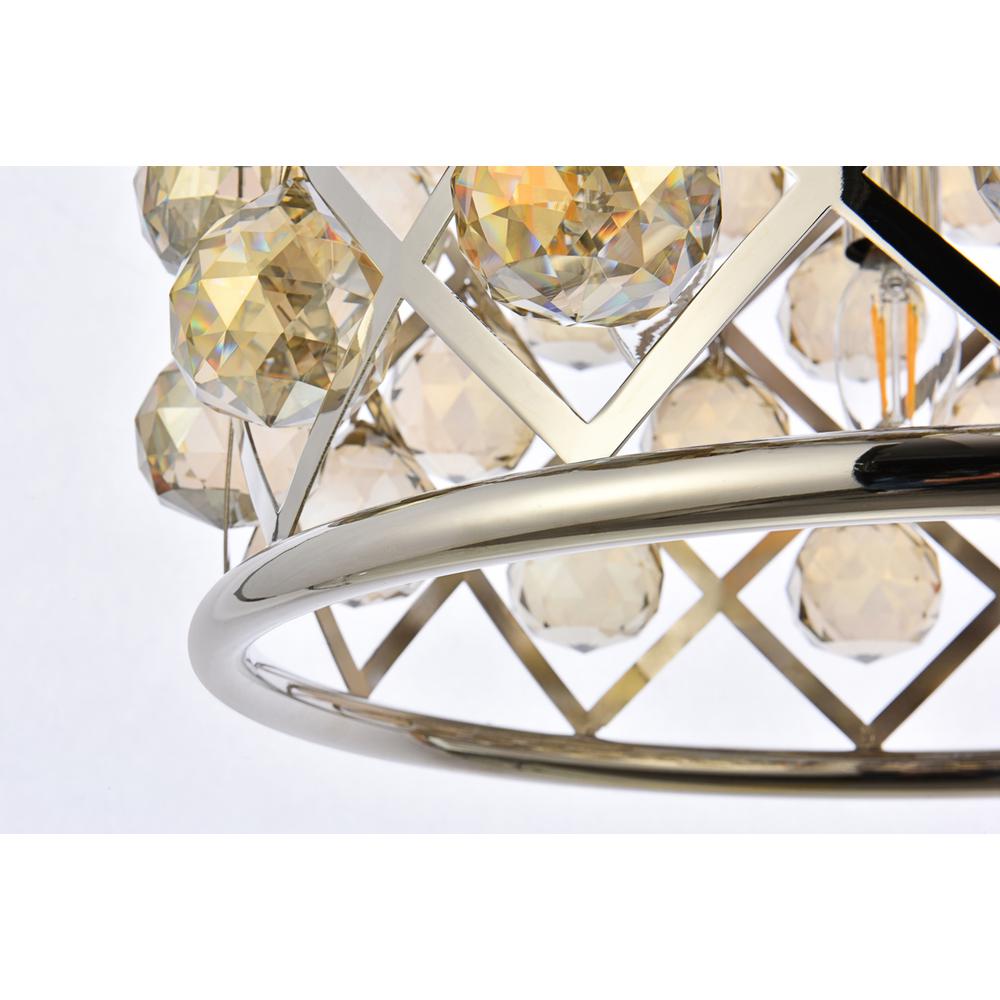 Madison 4 Light Polished Nickel Pendant Golden Teak (Smoky) Royal Cut Crystal. Picture 3