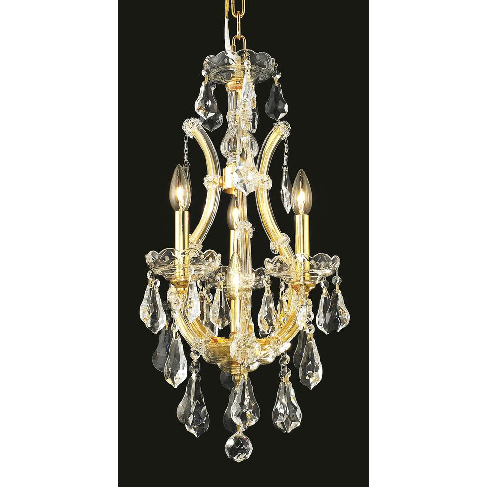 Maria Theresa 4 Light Gold Chandelier Clear Royal Cut Crystal. Picture 1