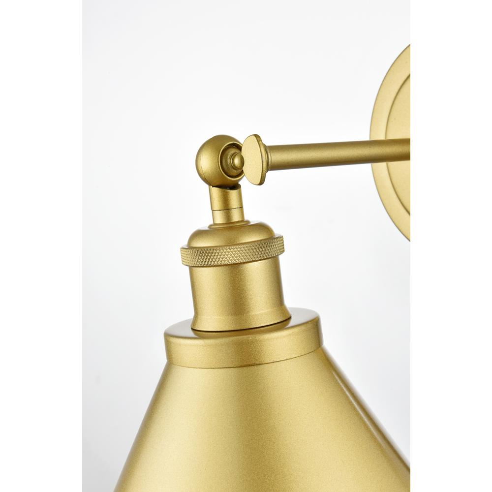 Blaise 1 Light Brass Plug In Wall Sconce. Picture 4