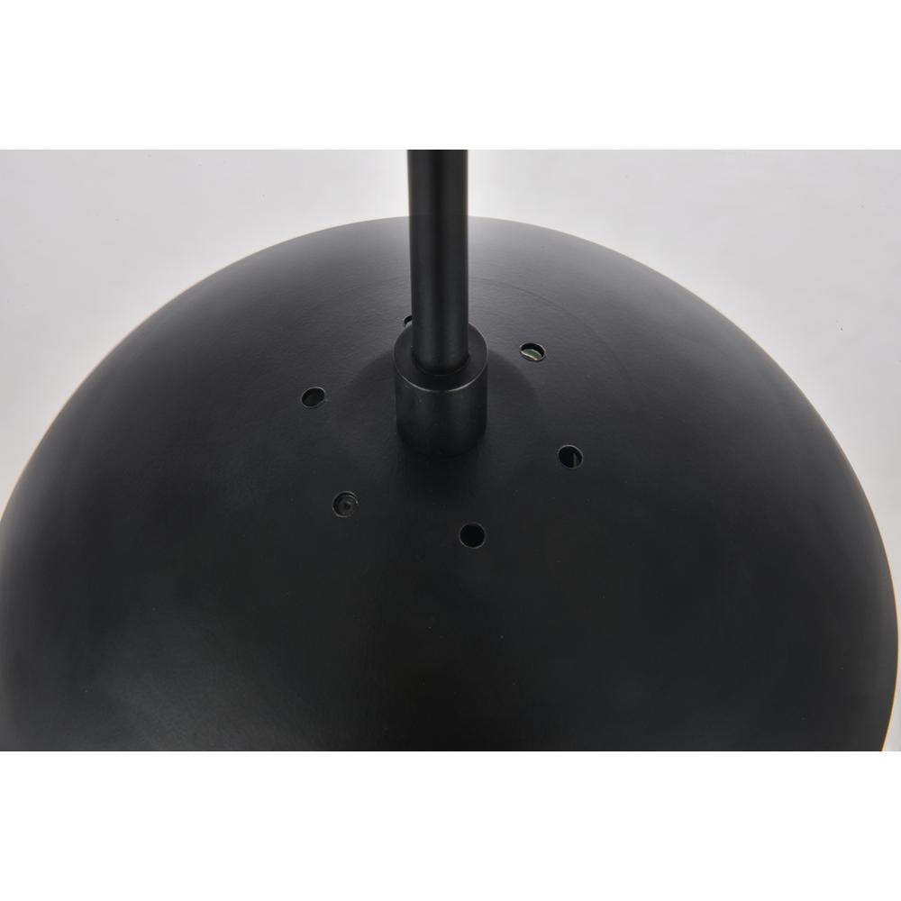 Eclipse 5 Lights Black Pendant With Frosted White Glass. Picture 3