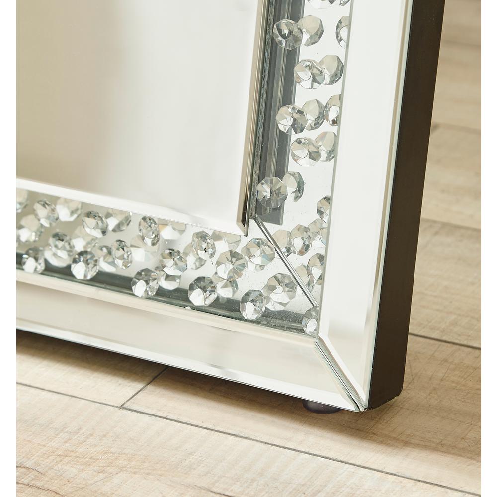 Sparkle 22 In. Contemporary Standing Full Length Mirror In Clear. Picture 3