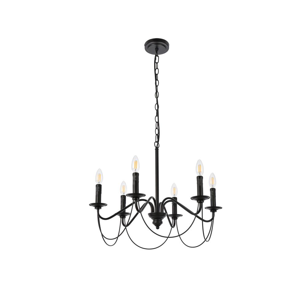 Westley 6 Lights Pendant In Black. Picture 6