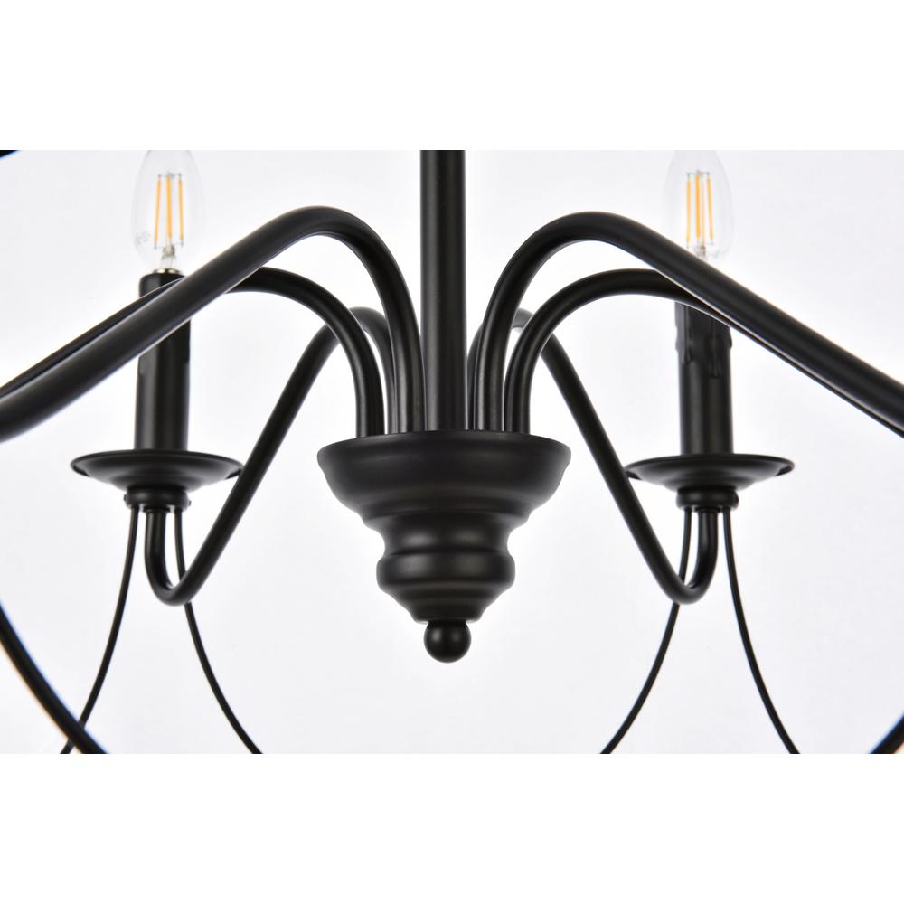 Westley 6 Lights Pendant In Black. Picture 3