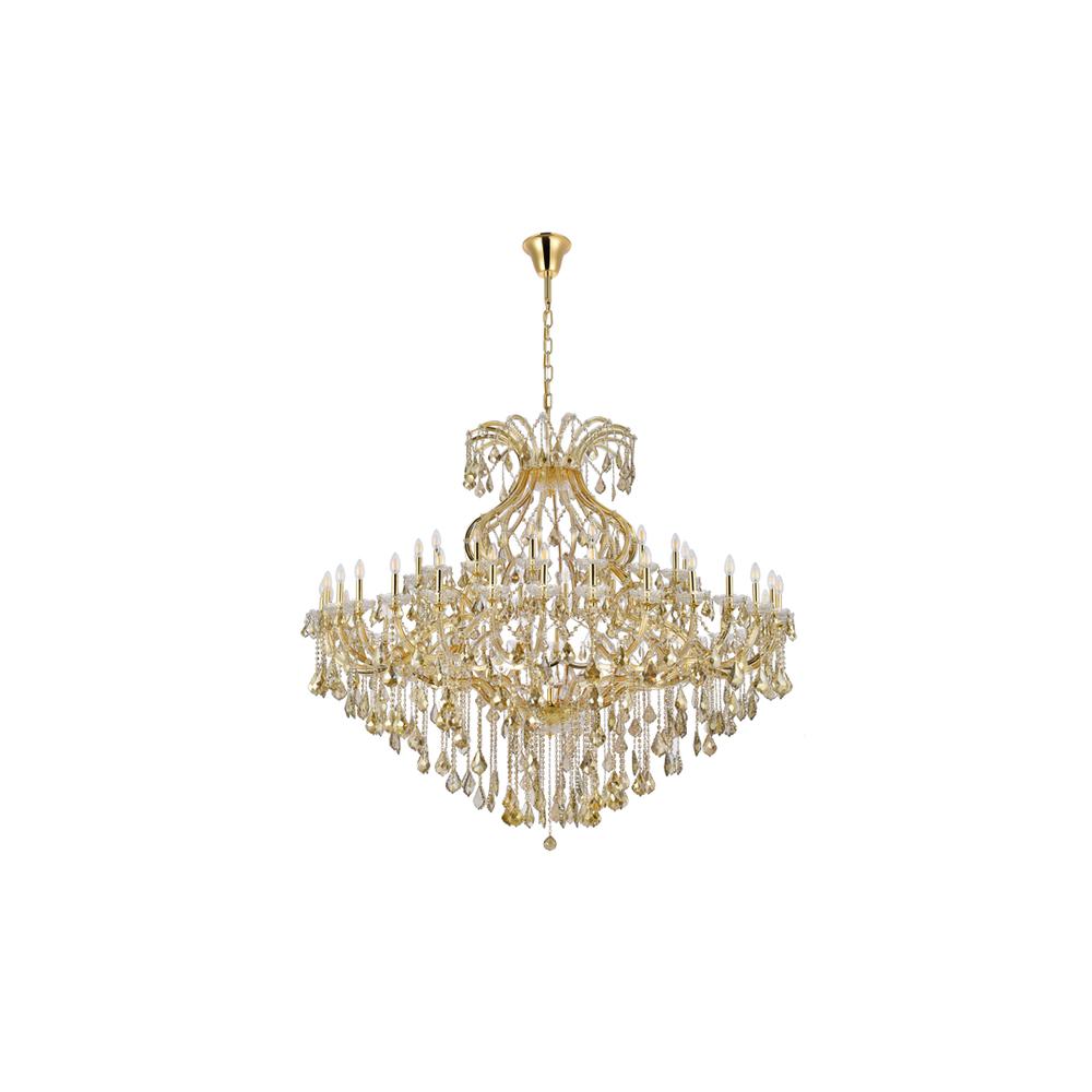 Maria Theresa 49 Light Gold Chandelier Golden Teak (Smoky) Royal Cut Crystal. Picture 6