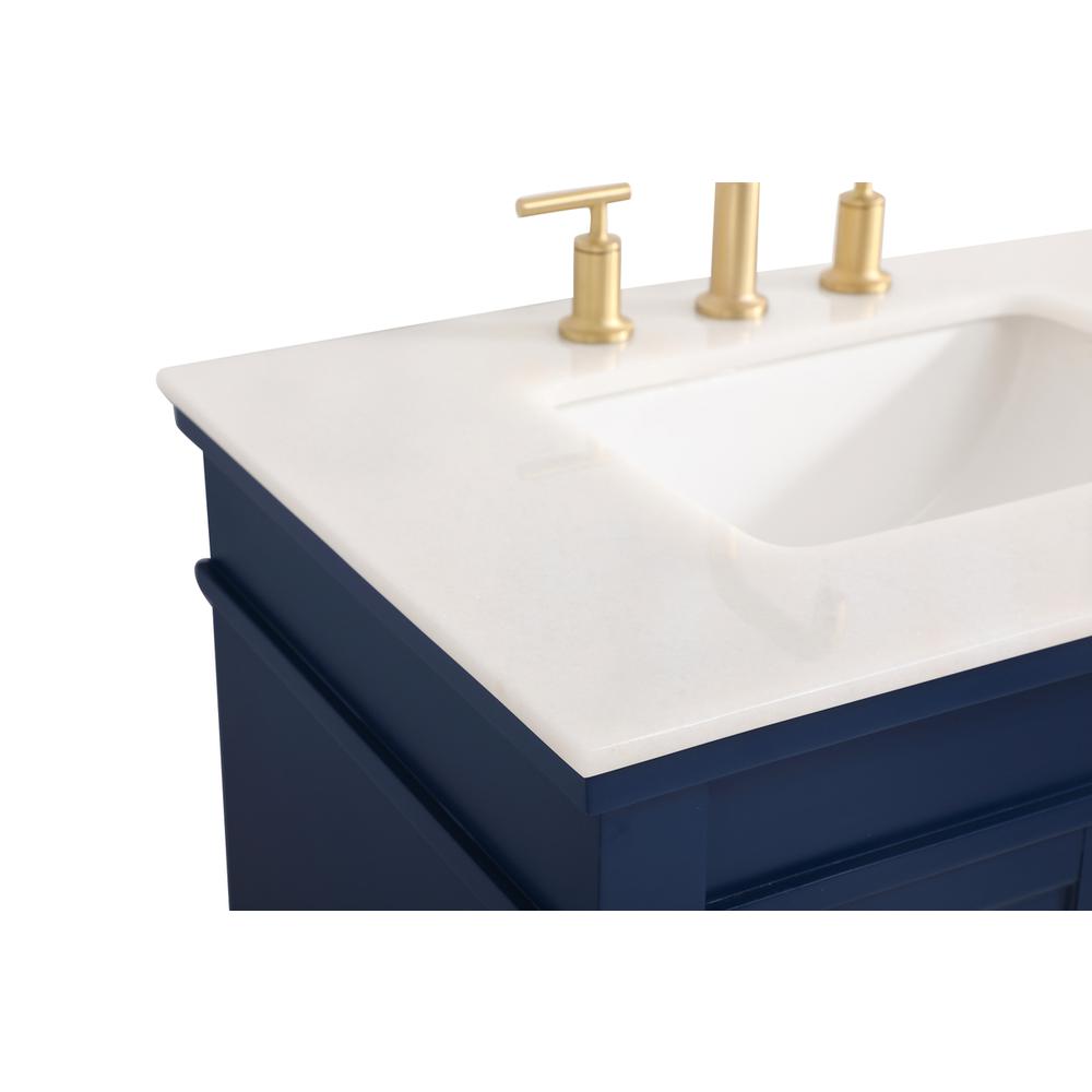 30 Inch Single Bathroom Vanity In Blue. Picture 11