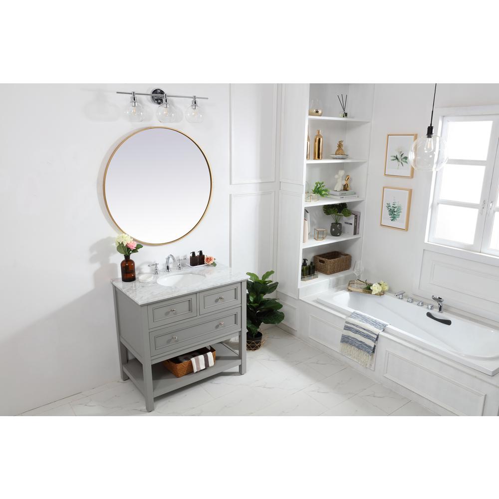 36 In. Single Bathroom Vanity Set In Grey. Picture 10
