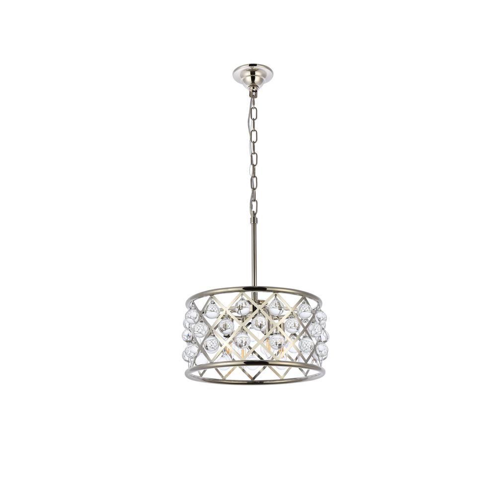 Madison 4 Light Polished Nickel Pendant Clear Royal Cut Crystal. Picture 6