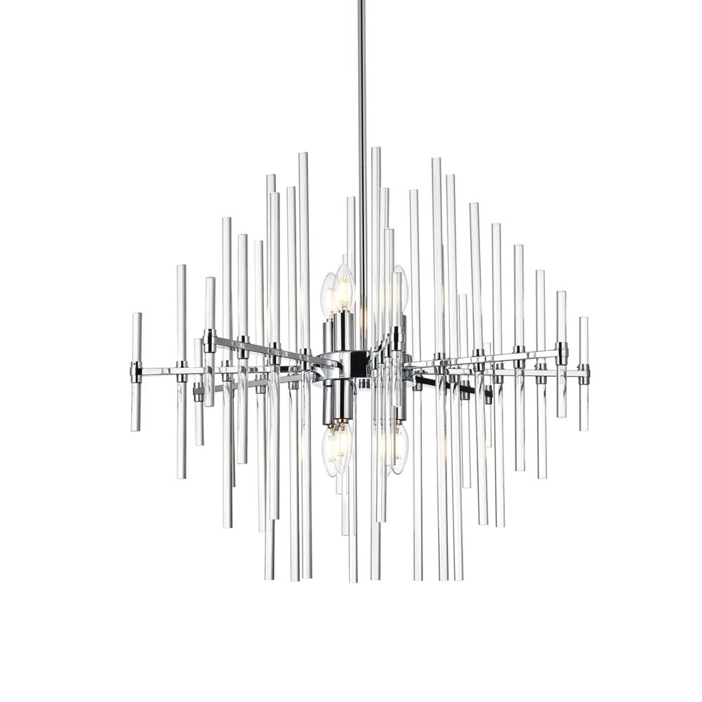 Sienna 27 Inch Crystal Rod Pendant In Chrome. Picture 2